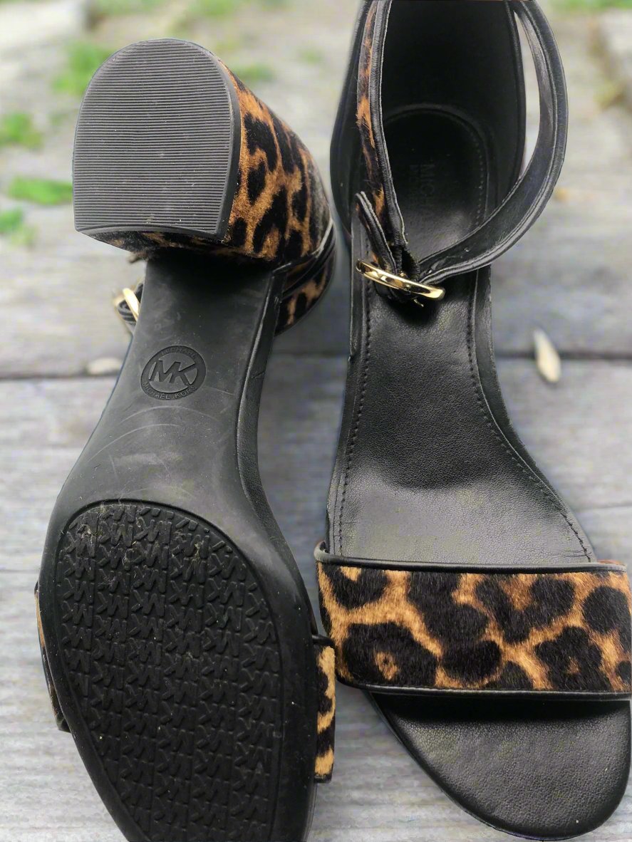 Michael Kors Leopard Print Block Heel Shoe