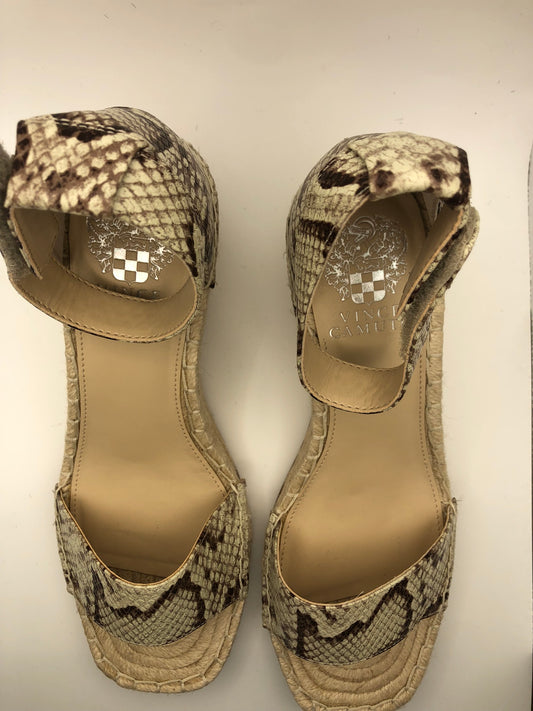 Vince Camuto Jesla Beige Wedge Sandels