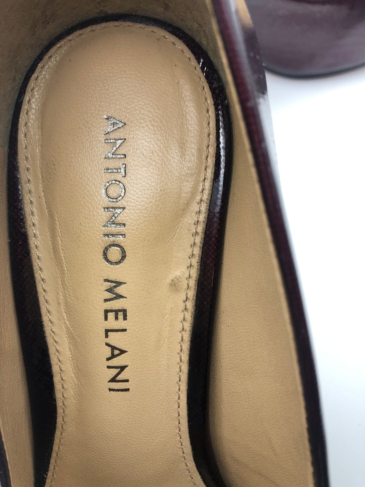 Antonio Melani Burgundy Kitten Heel Pump