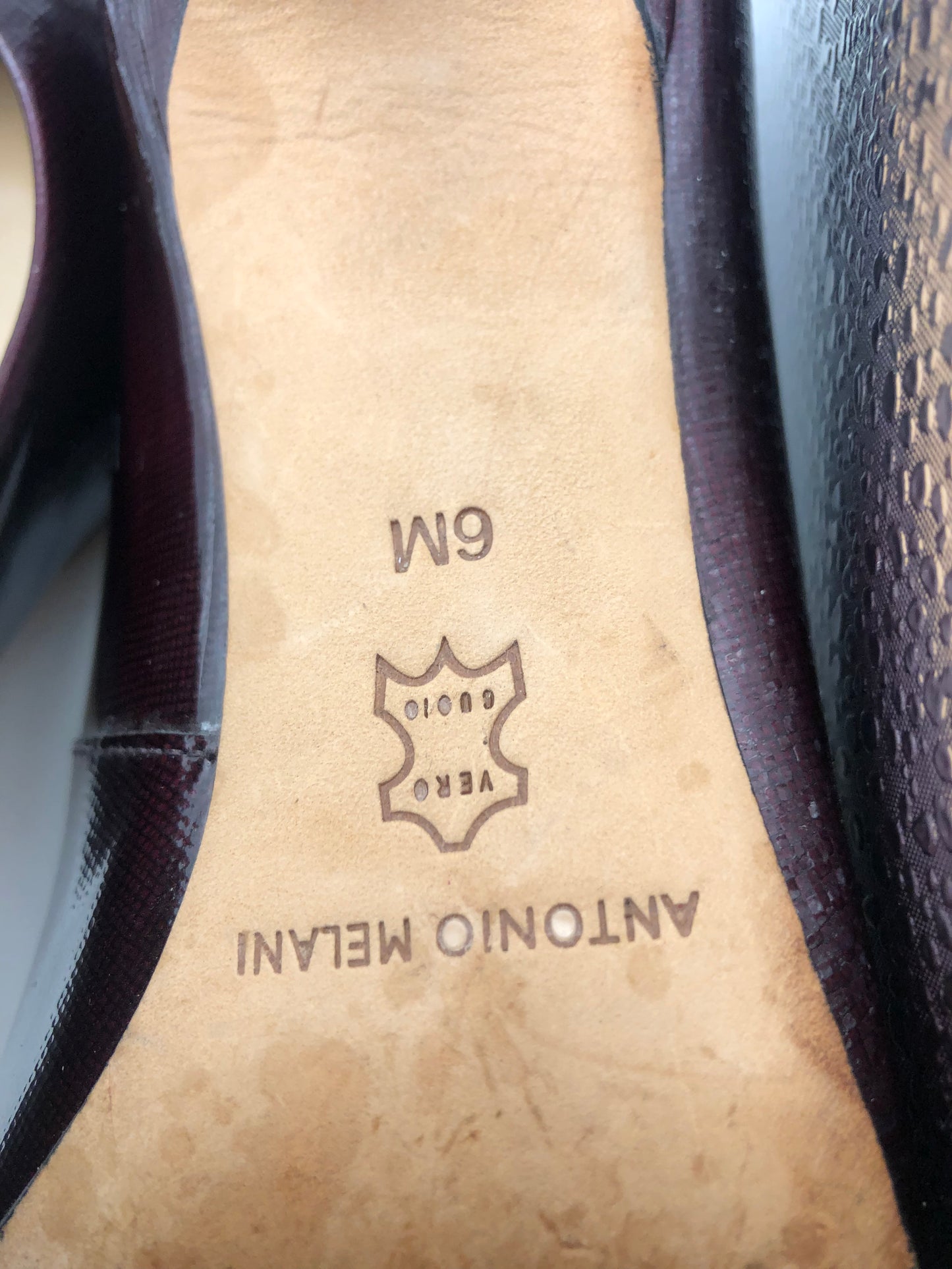 Antonio Melani Burgundy Kitten Heel Pump