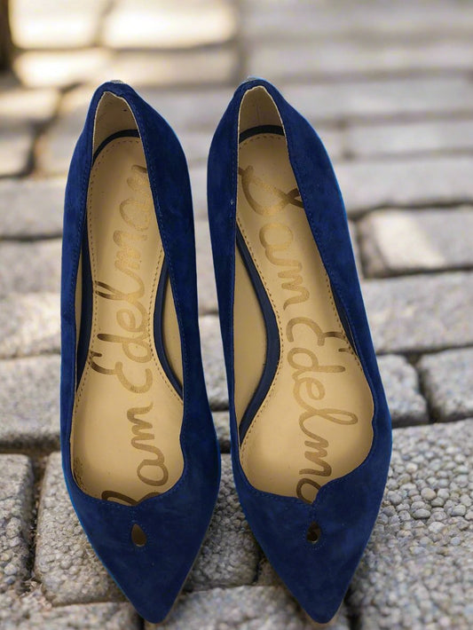 Sam Edelman Blue Suede Flats