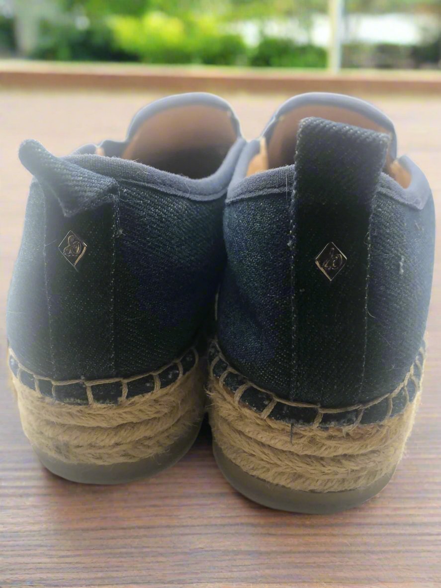 Sam Edelman Denim Platform Espadrilles Size 10