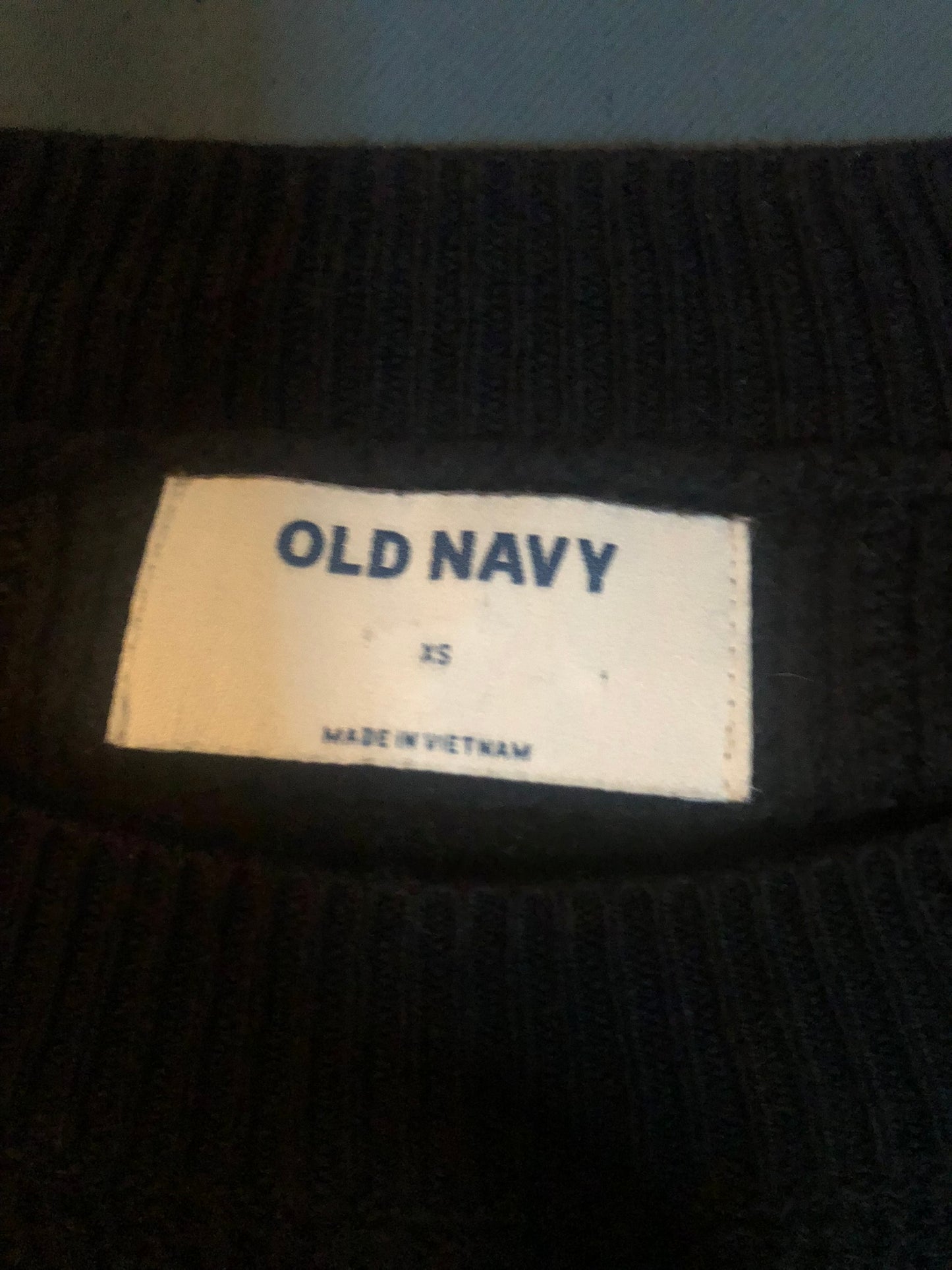 Old Navy Black and White Striped Sweater XS