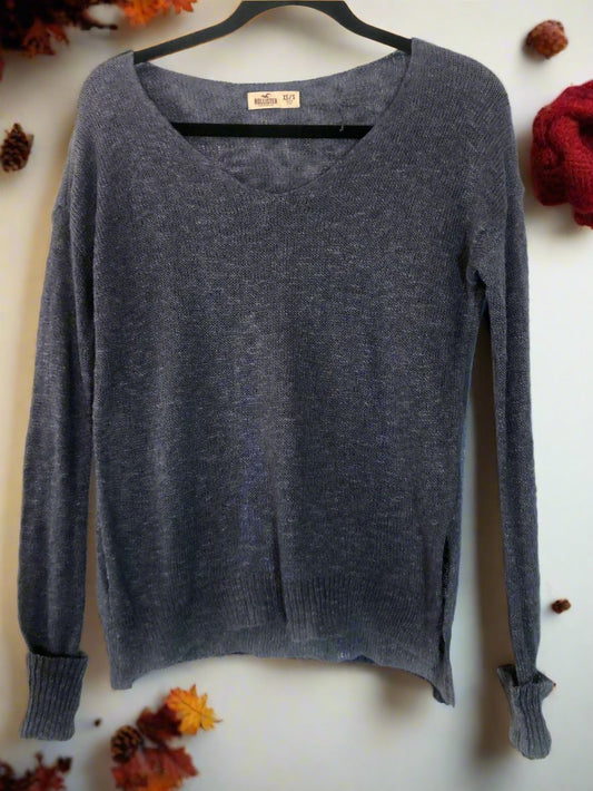 Hollister Blue Long Sleeve Sweater Size S