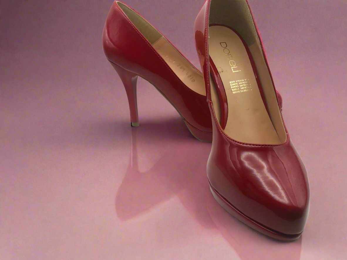 Doreli Red Patent Leather Heels US size 7.5