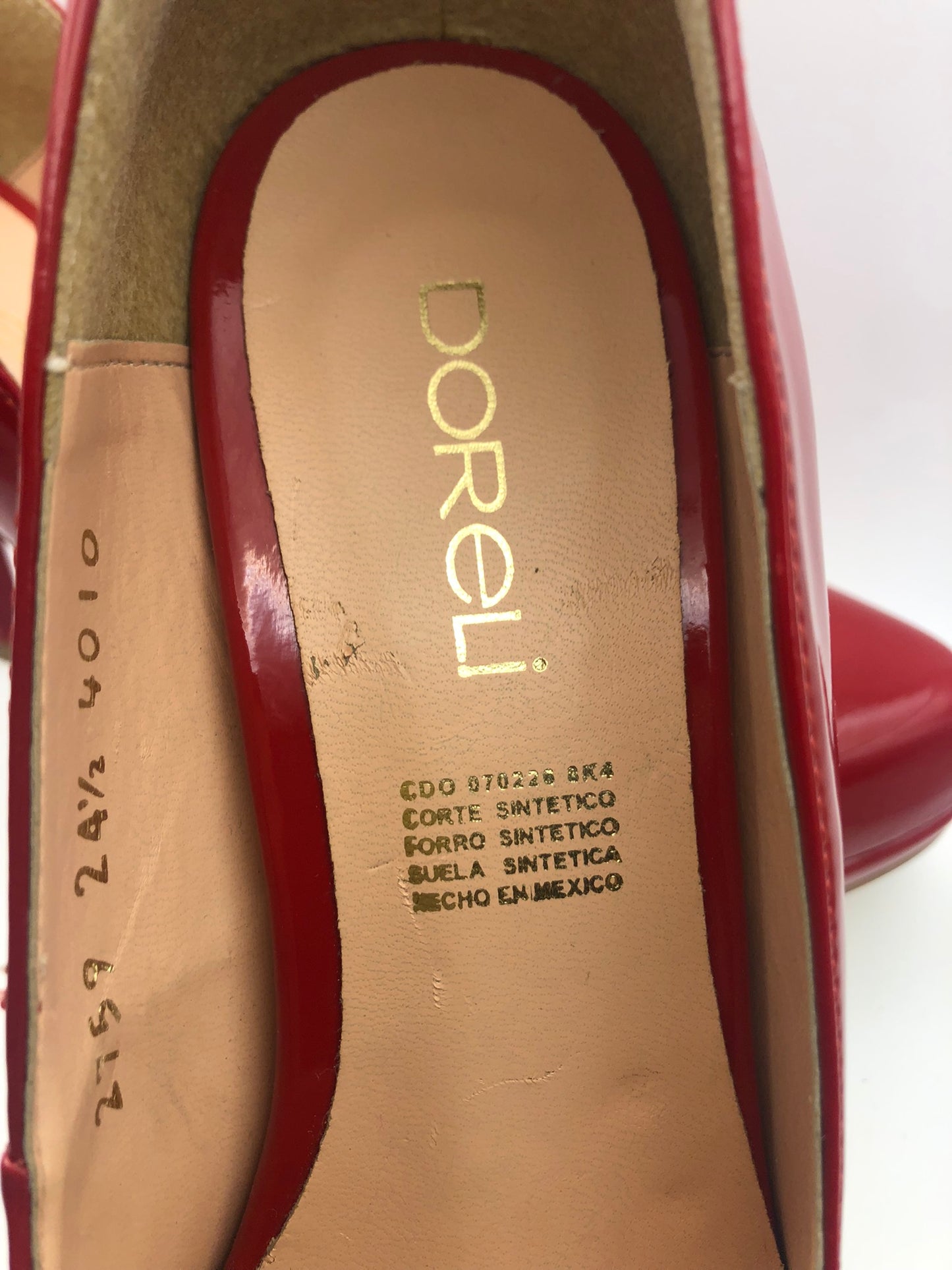 Doreli Red Patent Leather Heels US size 7.5