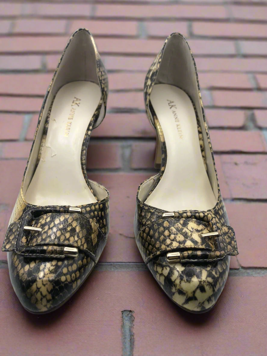 Anne Klein Snakeskin Heels Size 7.5