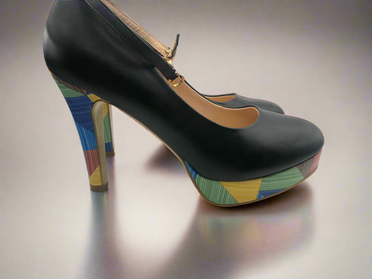 Ju Kang Multicolor Platform Heels size 6.5 or 7